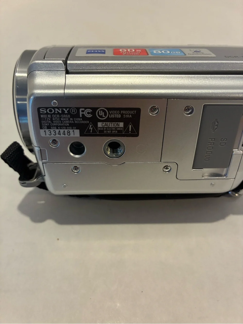 Sony Handycam DCR-SR68 Silver Video Digital Camcorder 60x Zoom 80GB HDD - Bundle